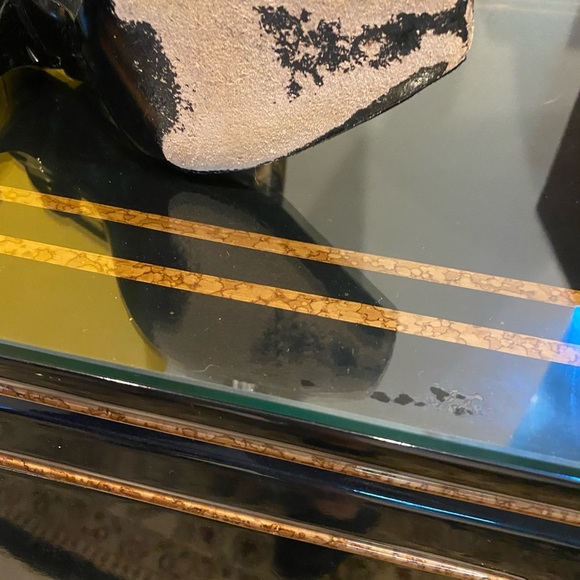 FENDI Black Suede HH Sandals, Pre owned 7 1/2 m - Picture 4 of 7